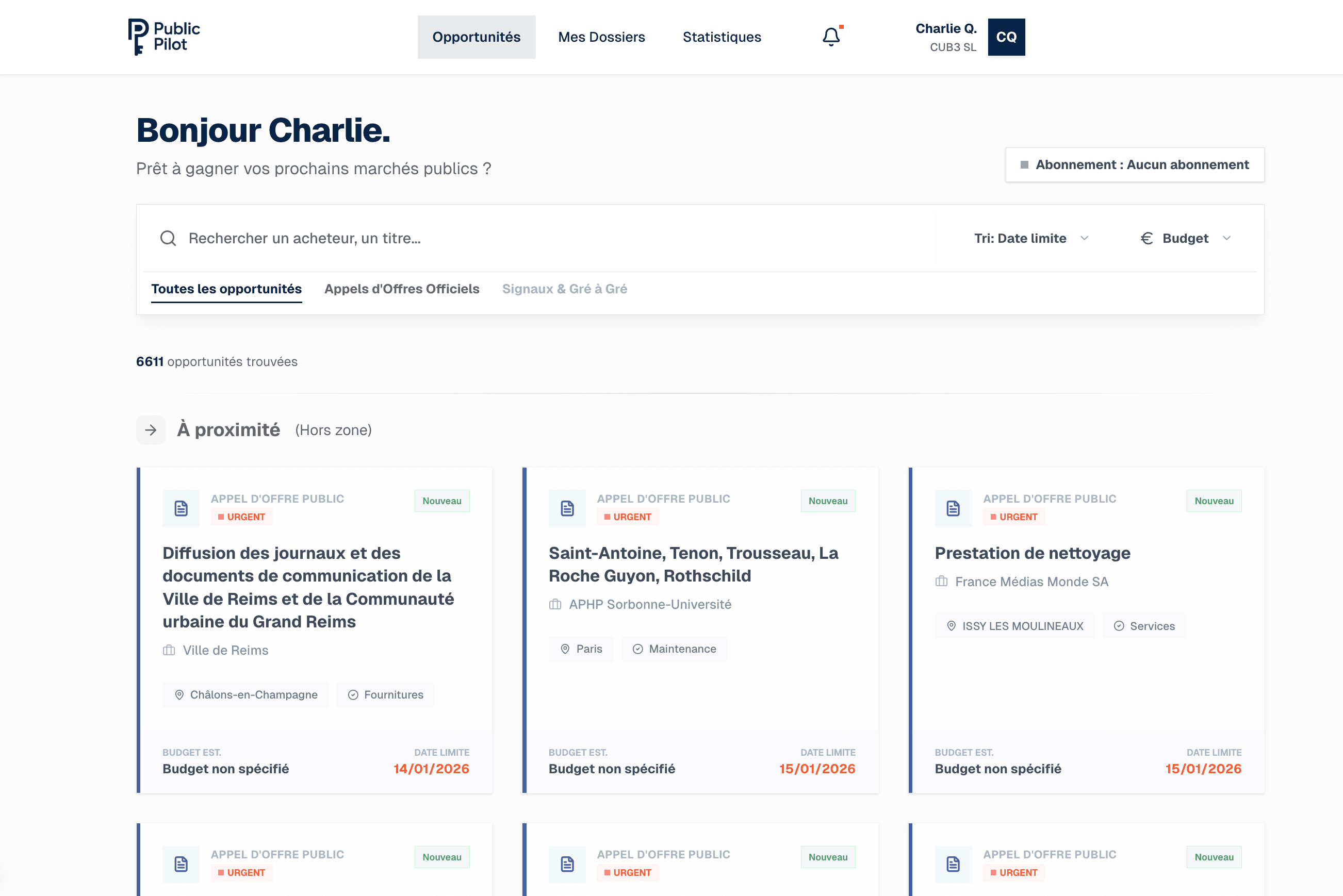 Dashboard Public Pilot